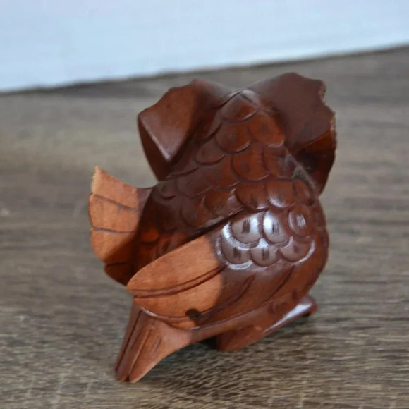 Hand Carved  Owl Decor - Picture 7 of 9